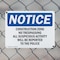 Signmission Construction Zone No Trespassing All Suspicious OSHA Notice Sign, Plastic, 14in W x 10in L, 2PK OS-2PACK-NS-P-1014-L-10797 - alternate 5